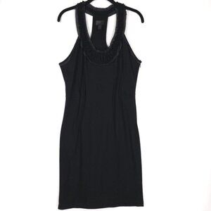 BR BANANA REPUBLIC 100% WOOL Perfect‎ Little Black Dress Size 10 Monogram Black